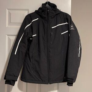 Rossignol sz large black and white expert 10,000 ski jacket excellent cons